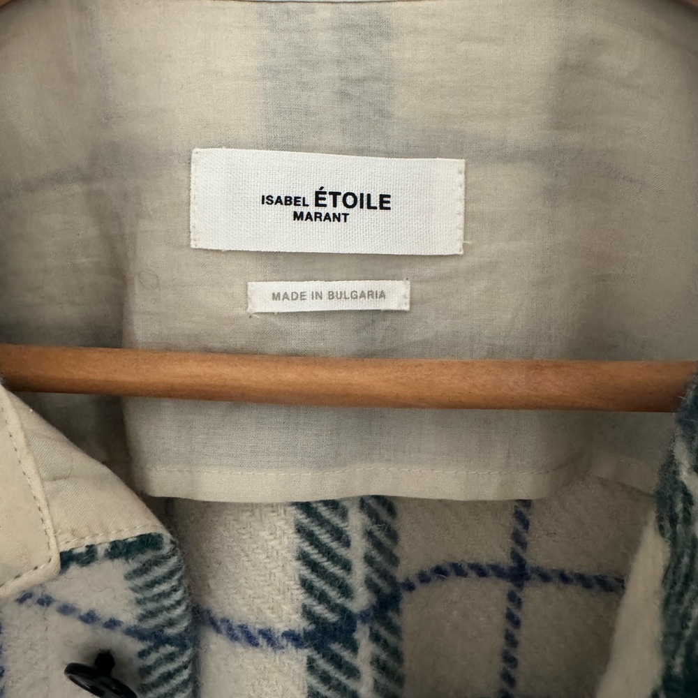 Isabel Marant Faxon Plaid Button Down Jacket